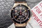H6 Copy Hublot Big Bang 7750 Automatic Black Dial Rose Gold Case 44 MM Watch